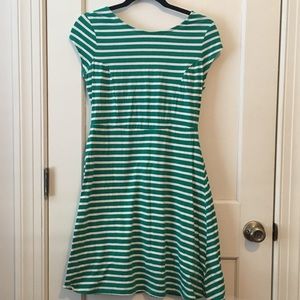 Striped Short-Sleeved Dress